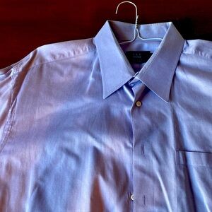 Blue twill Oxford Ike Behar dress shirt